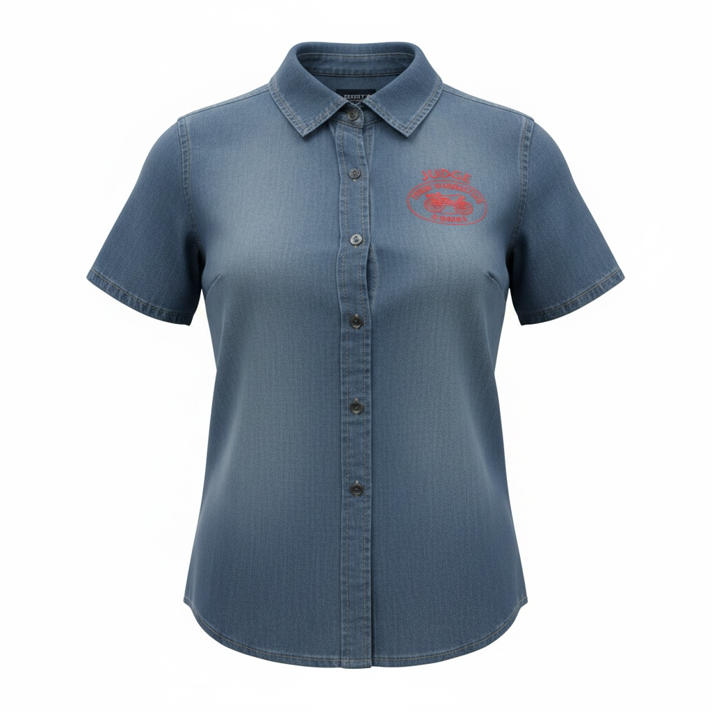 Ladies Short Sleeve Denim Judge Shirt