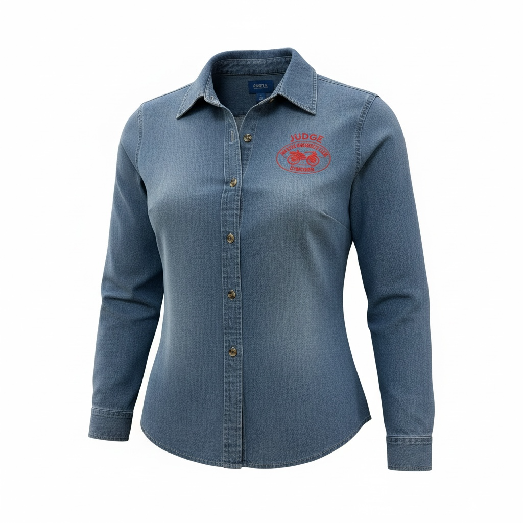Ladies Long Sleeve Denim Judge Shirt