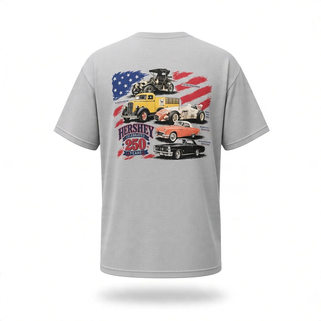 AACA America's 250th Anniversary Hershey Short Sleeve T-Shirt in Gray
