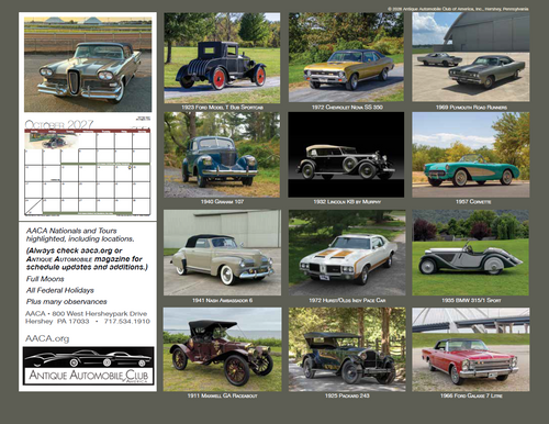 2027 AACA Calendar