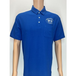 Mens Port Authority® C-FREE® Cotton Blend Pocket Polo - Blue