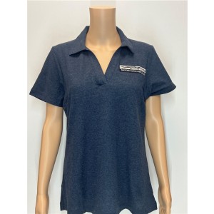 Ladies Port Authority® Women's C-FREE® Cotton Blend Pique Polo - Navy Heather