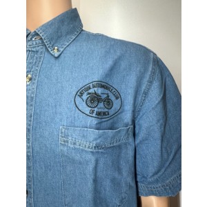 Mens Short Sleeve Denim Shirt
