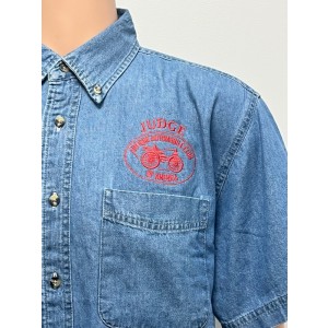 Mens Short Sleeve Denim Judge Shirt