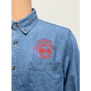 Mens Long Sleeve Denim Judge Shirt