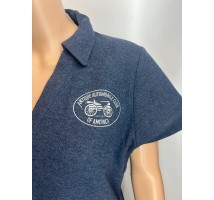 Ladies Port Authority® C-FREE® Cotton Blend Pique Polo - Navy Heather Logo