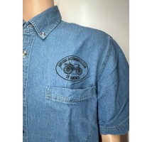 Mens Short Sleeve Denim Shirt