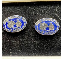 Silver AACA Blue Emblem Earrings