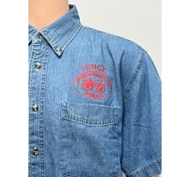 Mens Short Sleeve Denim Judge Shirt