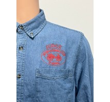 Mens Long Sleeve Denim Judge Shirt