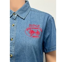 Ladies Short Sleeve Denim Judge Shirt
